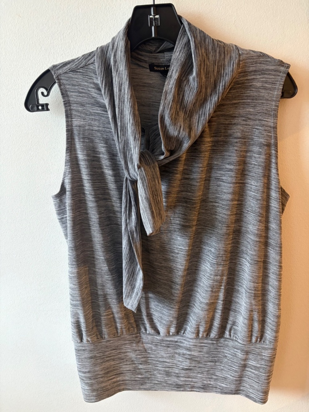 SUSAN LAWRENCE Space Dye Tie Neck Blouse - Tank top - Size M